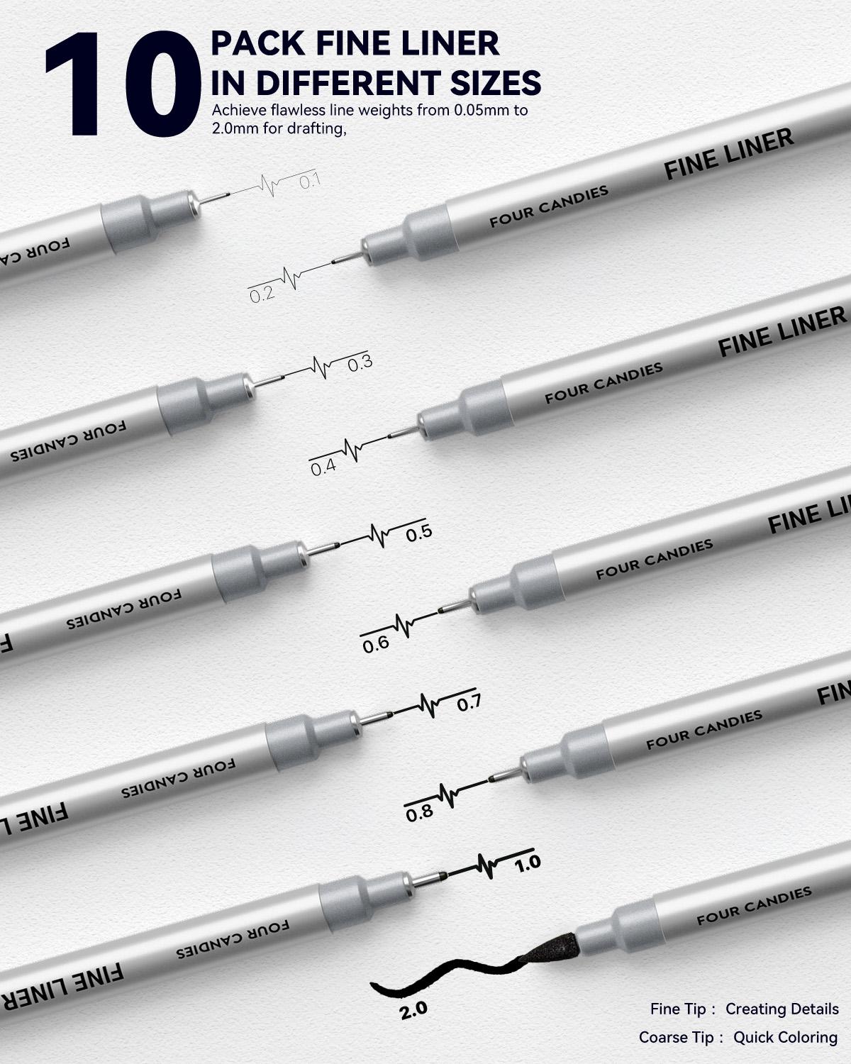 Four Candies 73/52PCS Advanced Art Supplies Drawing Kit with Fineliner Pens, Mechanical Pencils, 3-Color Sketchbook, Charcoal Sticks,Pastels for Sketching Drawing Comics Gifts for Professionals Artists