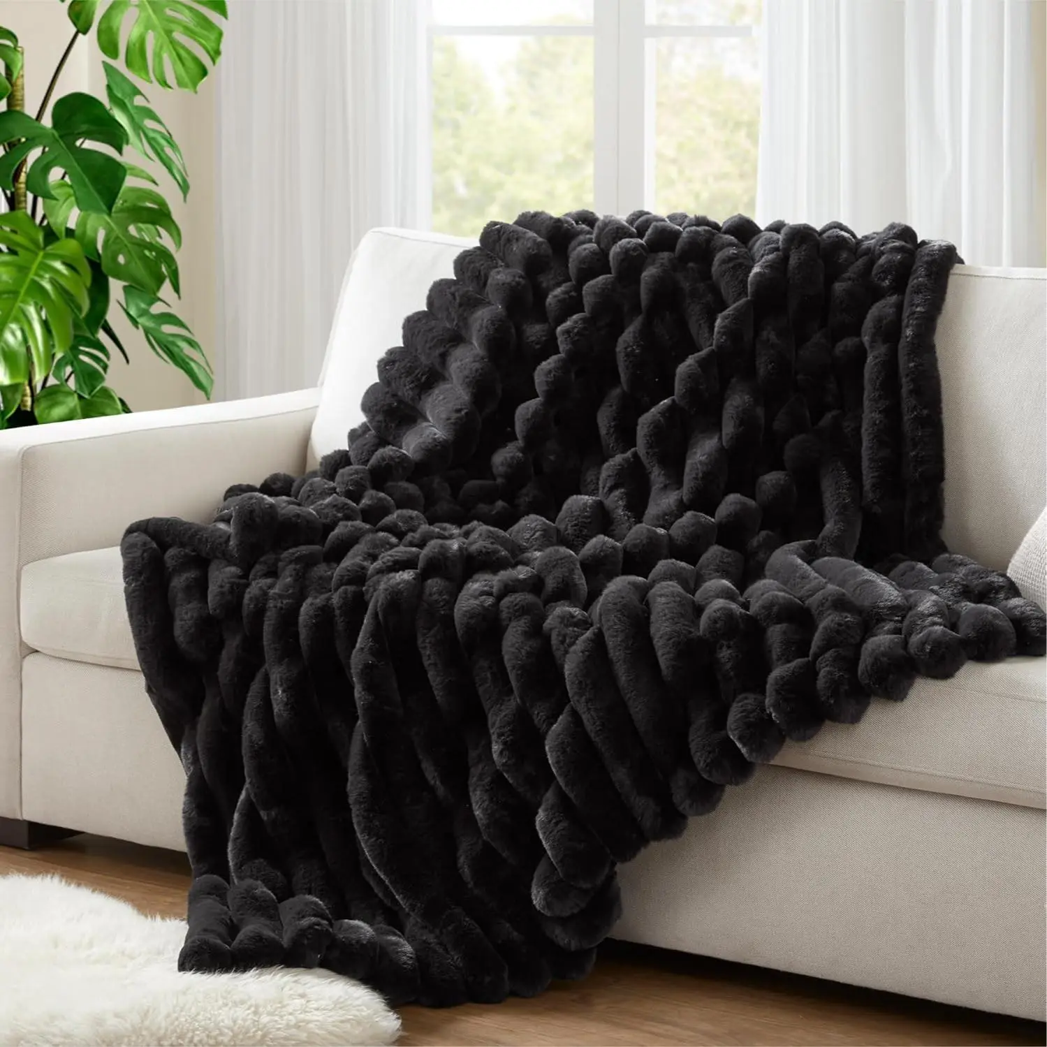 Shilucheng Flannel Fleece Blanket Throw Size for Couch Sofa - Soft Fluffy Plush Blanket for Bedroom Bed, Lightweight Cozy Fuzzy Blanket All Season,summerwins,back to school,back to school shopping,home decor