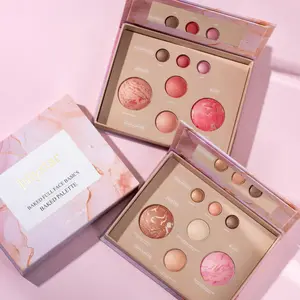 All-in-one baked makeup palette with eyeshadow, blush, bronzer & highlighter. Silky texture, long-lasting wear, portable design—your daily glow essential!