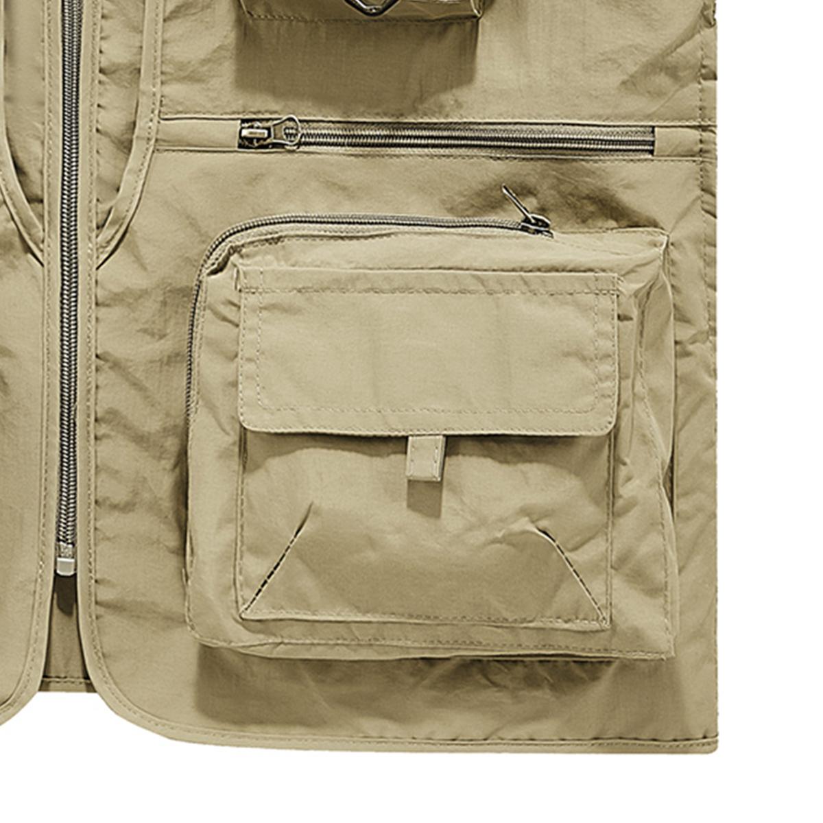 Made from 100% nylon, anti-static design ensures safety (true size). Men’s fashion quick-dry mesh casual outdoor multi-pocket fishing photography vest/work vest jacket with multiple pockets, suitable for outdoor activities. Made from 100% nylon, anti-static design ensures safety (true size). Men’s fashion quick-dry mesh casual outdoor multi-pocket fishing photography vest/work vest jacket with multiple pockets, suitable for outdoor activities.