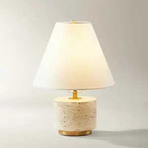 Z Gallerie Arden Travertine Table Lamp, Decorative Lamp, Home Decor Light for Indoor Lighting Needs