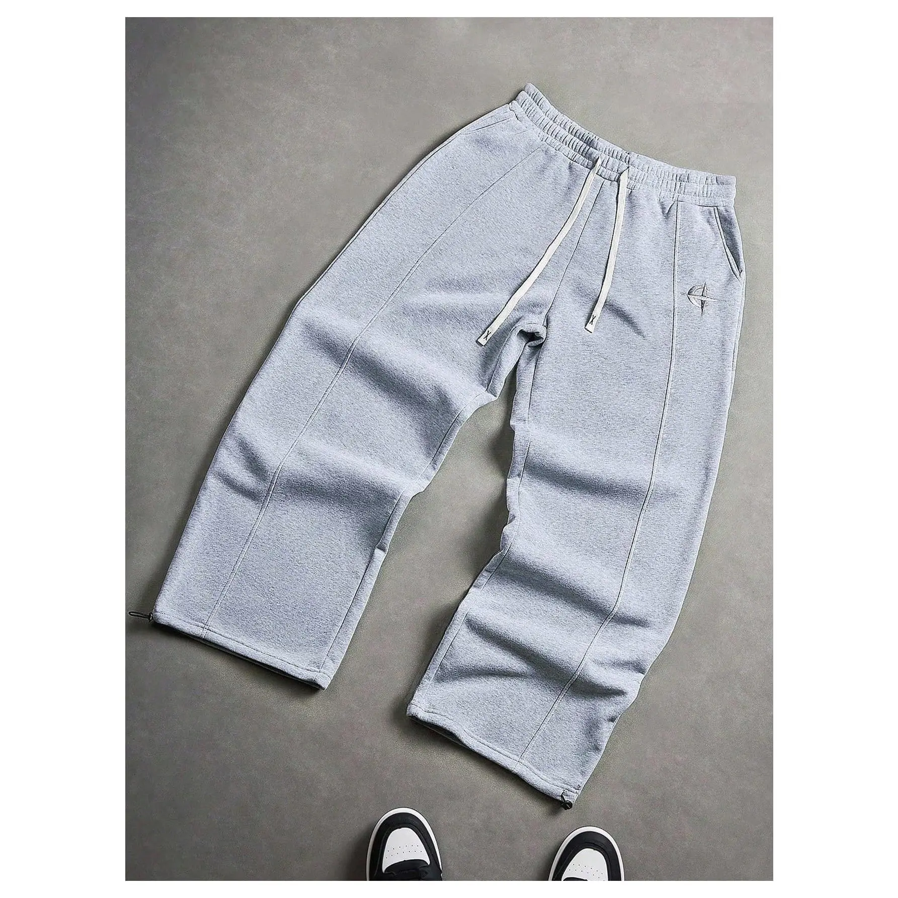 Low Waist Baggy Sweatpants Fall Casual Y2K Loose Wide Leg Track Hiking Joggers Sweat Pants with Pocket