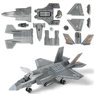 1/72 Scale F-35 Fighter Jet Quick Build Model Kit – 27-Piece DIY Military Aircraft Assembly Toy with Display Stand, Collectible Aviation Gift for Kids and Adults