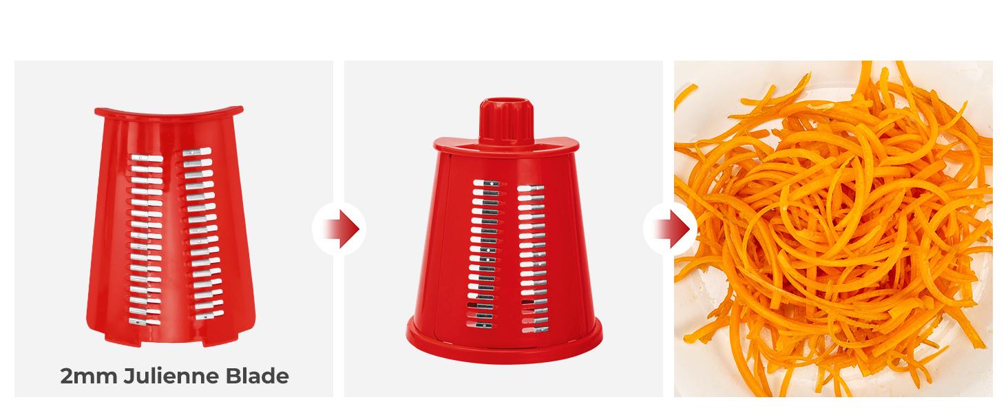 SUSTEAS Vegetable Chopper with 5 Design Blades and Suction Cup Base Kitchen Utensils rotary  cheese grater Springtok Green Cooking Cutter Beige