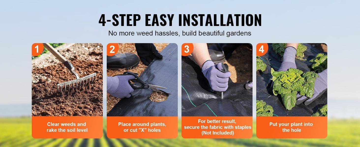 【Backtoschool】VEVOR Premium Heavy Duty Weed Barrier Landscape Fabric, Max 5.8 OZ Woven Geotextile Fabric Under Gravel, High Permeability for Weed Blocker Weed Mat, Driveway Fabric, Weed Control Garden Cloth 【Backtoschool】VEVOR Premium Heavy Duty Weed Barrier Landscape Fabric, Max 5.8 OZ Woven Geotextile Fabric Under Gravel, High Permeability for Weed Blocker Weed Mat, Driveway Fabric, Weed Control Garden Cloth