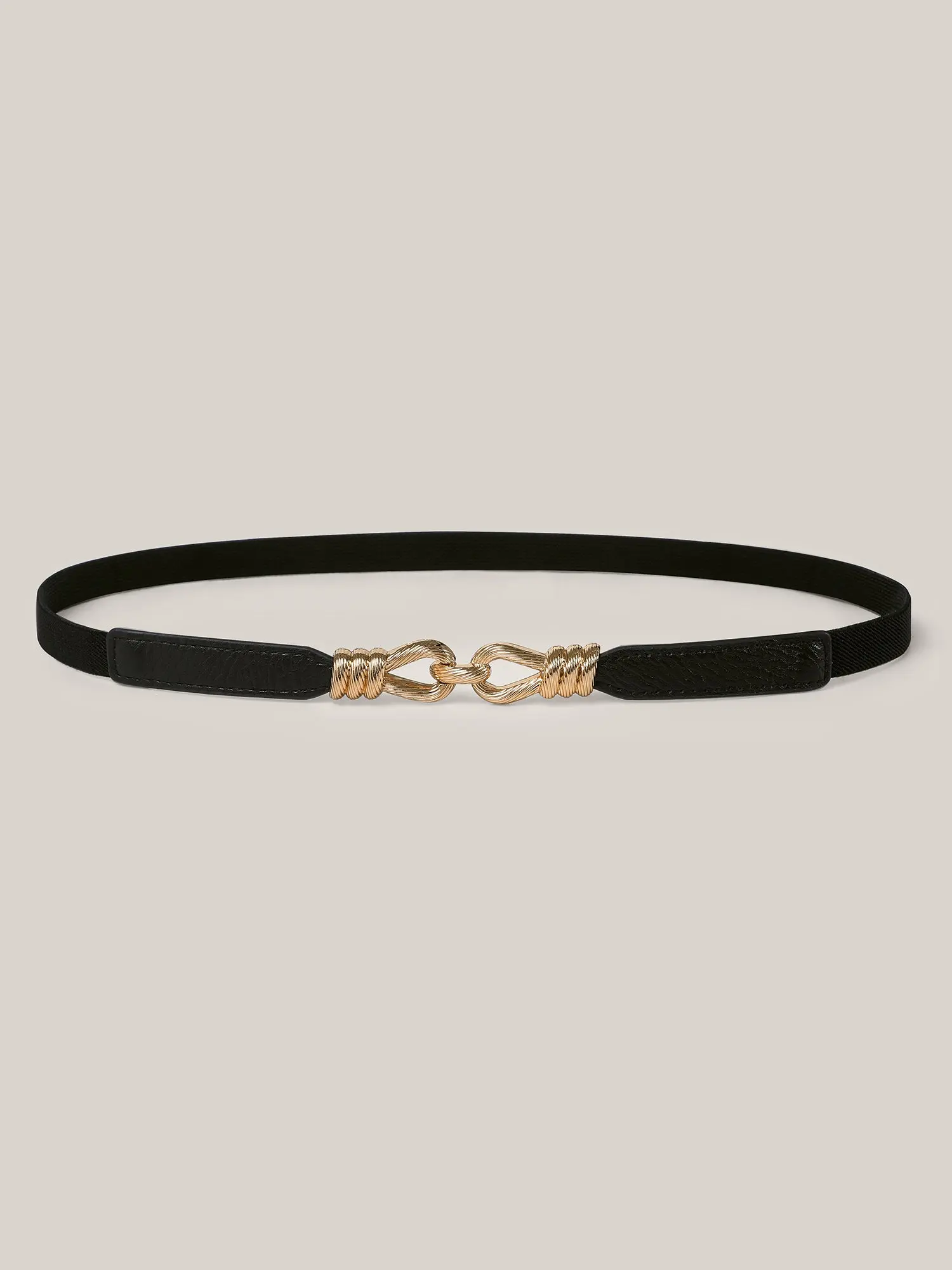 BloomChic Women's Black Gold-Tone Loop Belt - Regular Fit, Elegant Modern Style, Gold-Tone Buckle, Chain Detail, 2026 Wrap Styling, Affordable Fashion, Sizes 10-30, Accessories for Women, Stylish Accessories, Everyday Belt,Summerfinds, Belts