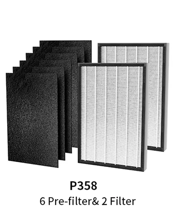 Heapets P358 Pet Air Purifier Replacement Filter - Original Pre-Filter for Dogs Cats Hair Adsorption - 12 Month Warranty & Lifetime Support