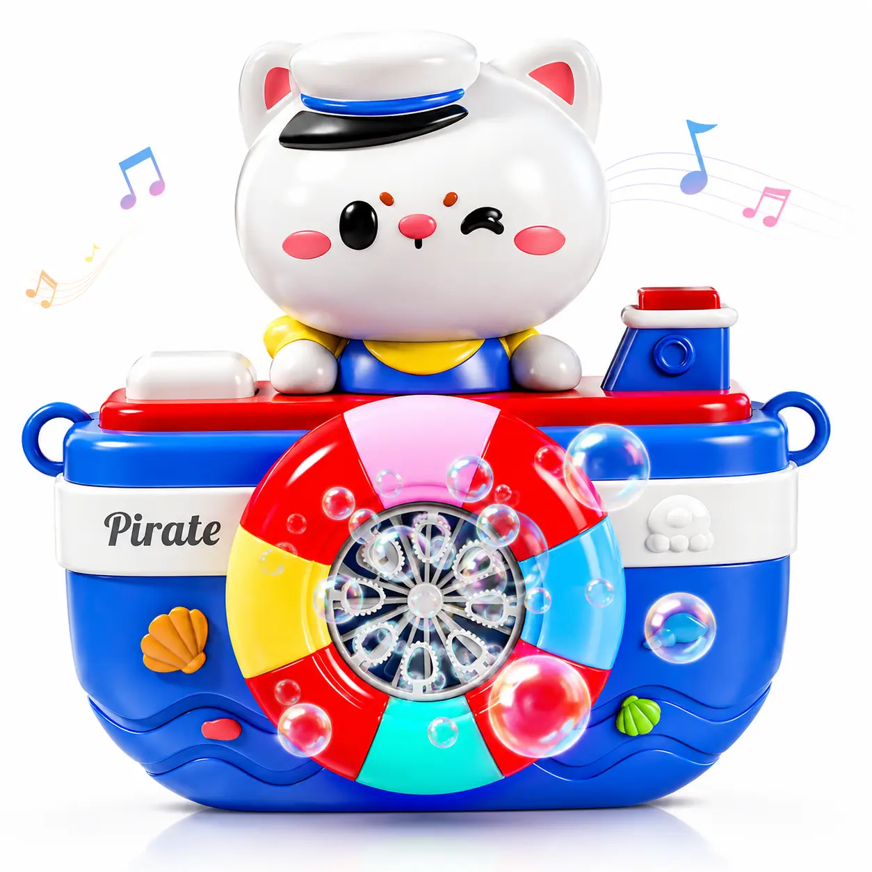 LED Bubble Machine for Kids, Rechargeable Automatic Bubble Maker with Music and Colorful Lights, Outdoor Summer Party Bubble Blower Toy