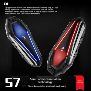 Morldi S7 Bluetooth Helmet Headset for Motorcycles – Long Battery Life, Noise Reduction, Intercom Communication, Compatible with Full-Face and Half-Helmet Helmets Intelligent Speakers