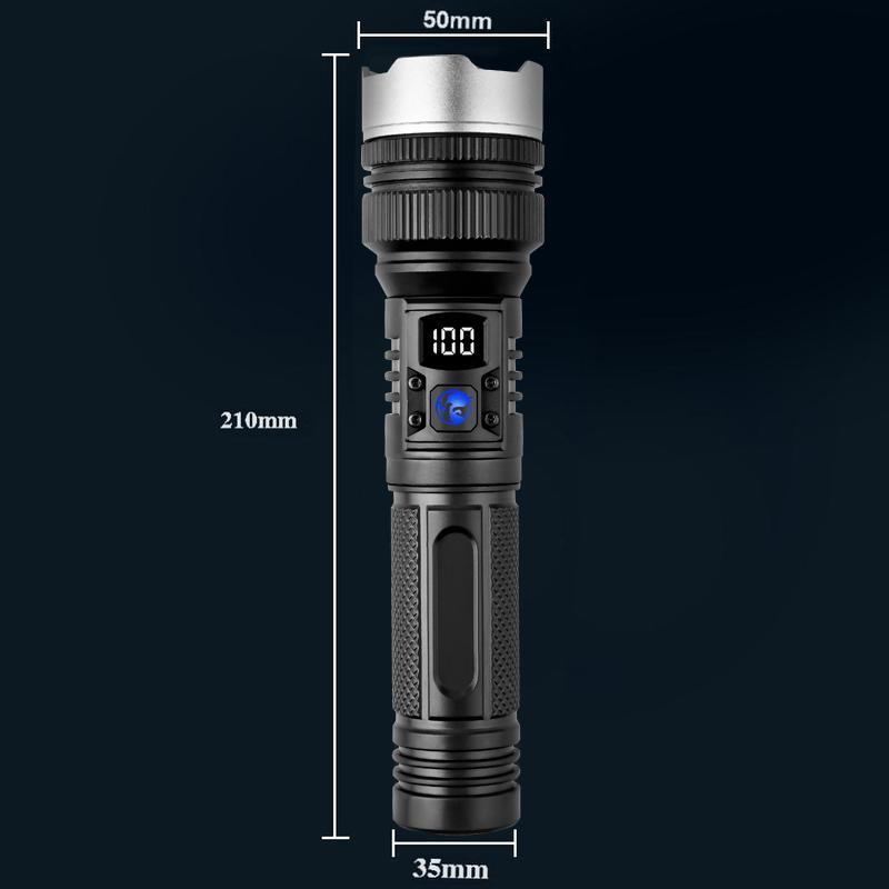 2-in-1 POWER BANK FLASHLIGHT Super Bright USB Rechargeable Zoomable for Camping Emergency Fishing fathersdaygift 2PCS