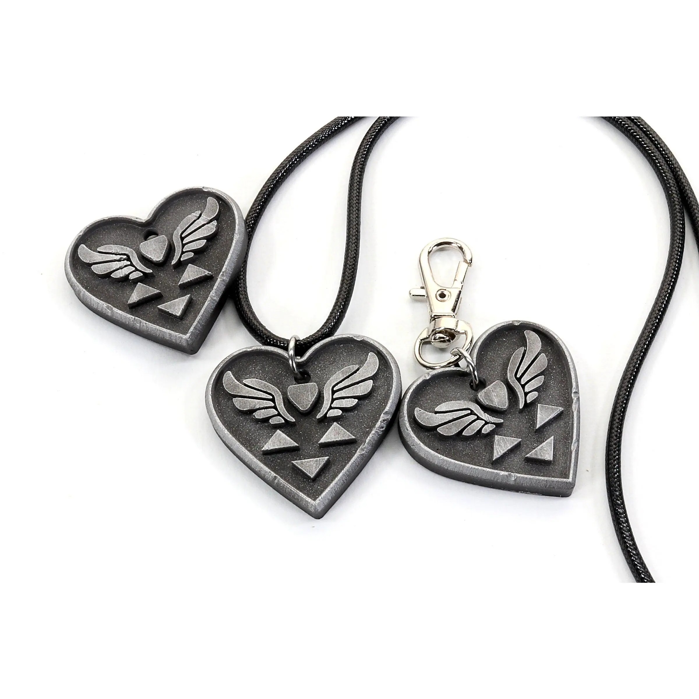 Deltarune Heart Symbol Keychain / Necklace - Deltarune Crystal Pendant Crystal Beaded