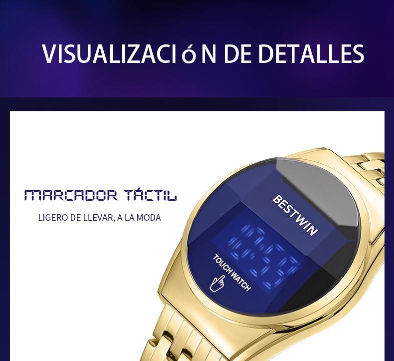 【SpringStatements】Touchscreen Racing Sport watch Luxury Mens Racing Sport ​Iridescent diamond-shaped mirror surfacet WatchMultifunction Chronograph  Stainless Stee! Casual Business Stvle Perfect Giftfor Him fashionable wristwatch time display