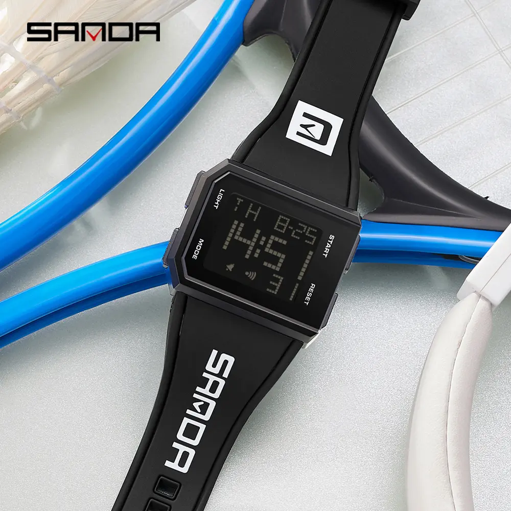 Men's sporty digital watch, a multifunctional water-resistant timepiece featuring a luminous dial, alarm and stopwatch functions, makes an excellent gift choice. oval quartz