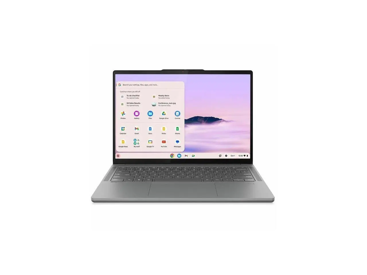 Lenovo Chromebook Plus 83MW0001US 14" Touchscreen Chromebook - WUXGA - MediaTek Kompanio 1200 - 16 GB - 256 GB Flash Memory - English (US) Keyboard - Gray - MediaTek Kompanio 1200 Chip - 1920 x 1