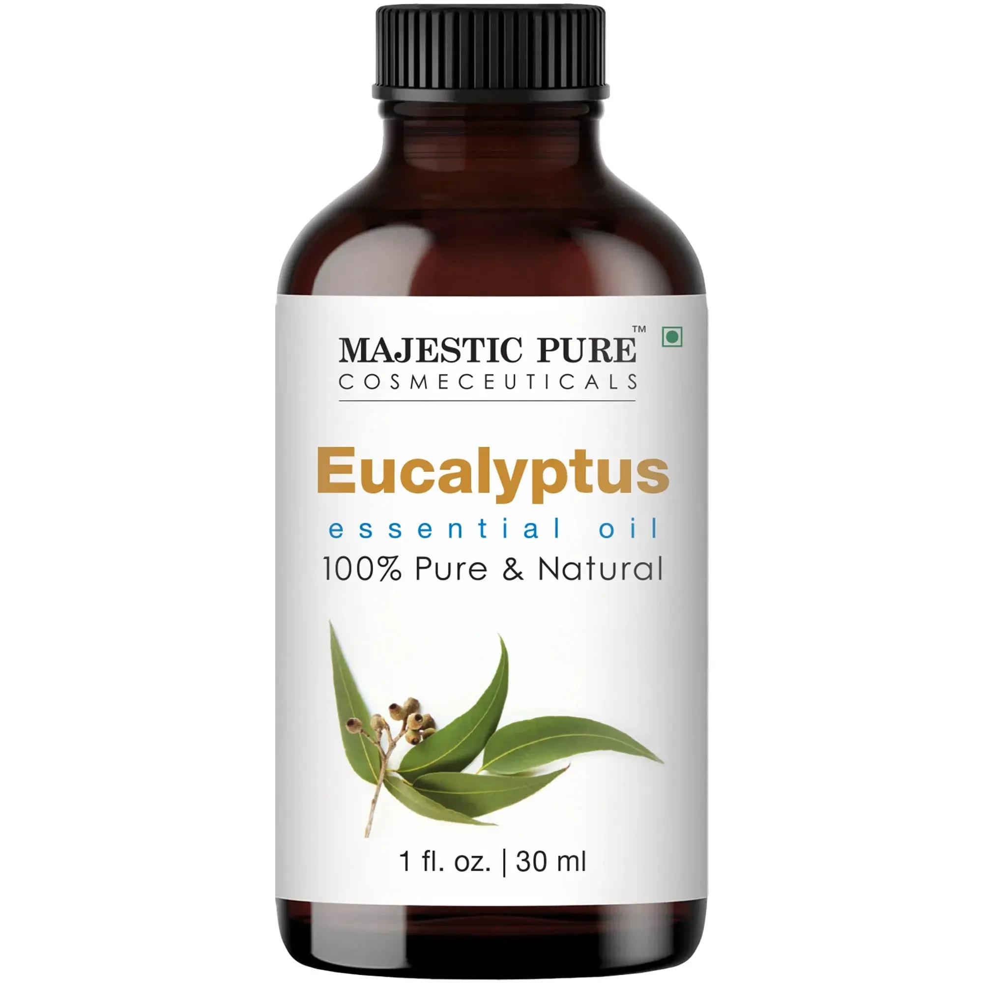 100% Pure Natural Eucalyptus Essential Oil (1 fl oz) - Healthy, Soothing, Cooling Aromatherapy Oil for Brain Health Support, Therapeutic Selfcare Solution