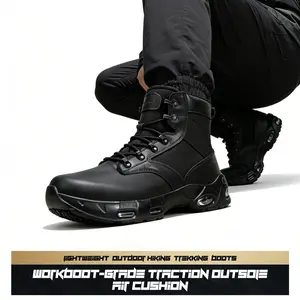 LARNMERN Men's Non Slip Work Boots Cushion Waterproof Oxford Shoe with Recycled Materials & Dual Cushioning for Comfort & Durability