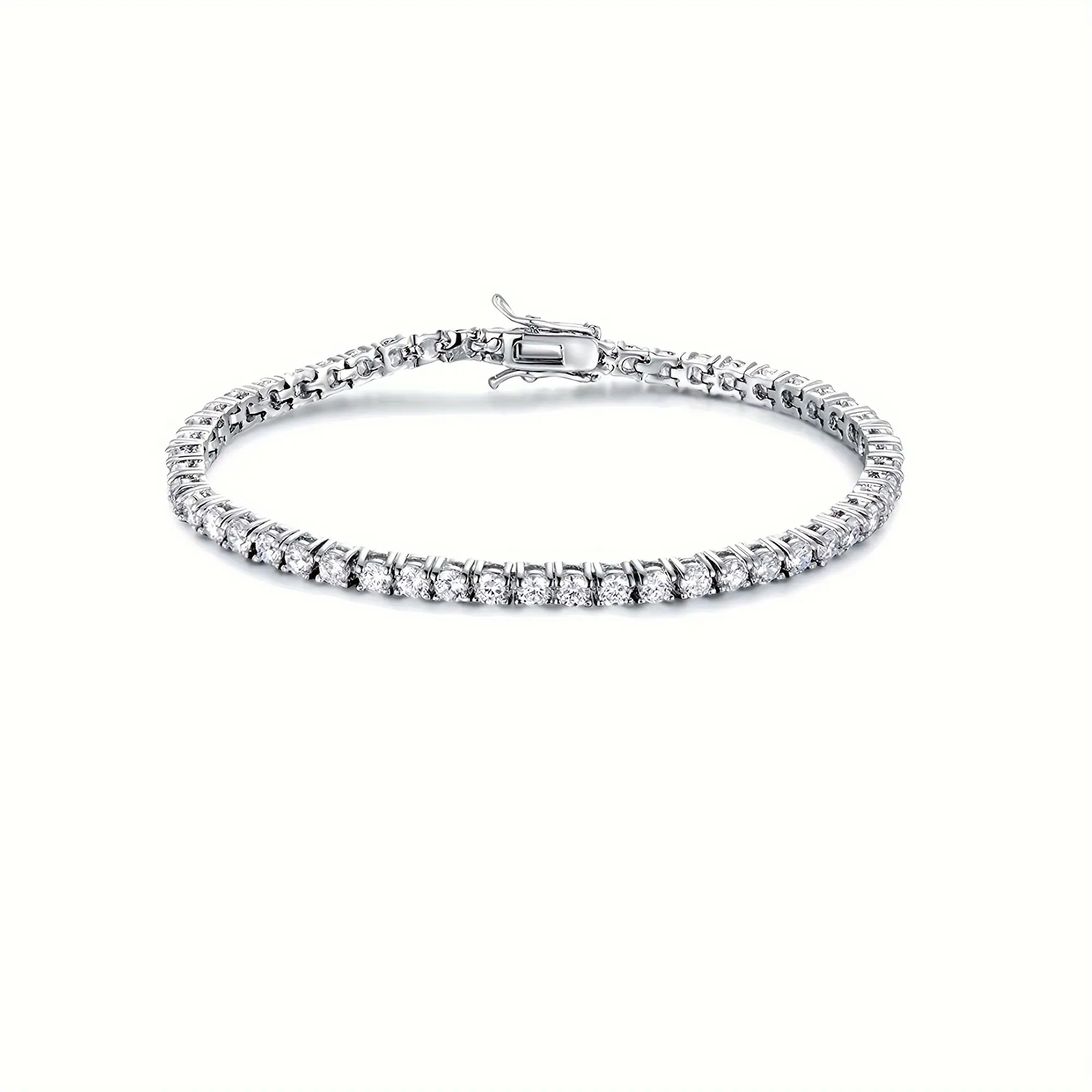Minimalist Tennis Chain Bracelets & Bangles, 2.0mm Delicate Street-Style Jewelry for Women & Men, Adjustable 6-8.5 Inch Trendy Fashionable Accessories, Minimalist Bracelets & Bangles, Stackable Bracelets, Metallic