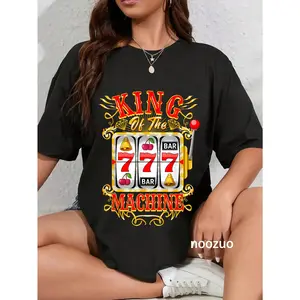 100% Cotton King Of The Slot Machine Casino Gambling Lover T-Shirt