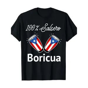 Burning ManPuerto Pride 100 Cotton T Shirt Casual Crew Neck Stretch Knit Fabric Regular Fit With Print For Adults Top Black