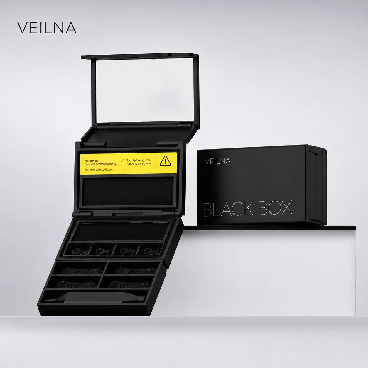 VEILNA Black Box 3-in-1 Eye Makeup Tool - Beauty Products, All Skin Eye Set, Regular Ed, Lower Lashes, Eyeliner, Beauty Mark, Waterproof, Smudge-Proof