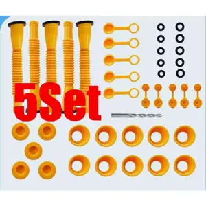 5X CARB Certified Gas Can Spout Kit No-Spill Vent Valve EPA Compliant with Flexible Hose for Gallon Plastic Cans Lawn Mower Generator Fuel Storage Automotive Maintenance Tools Automotive Inspection Tools