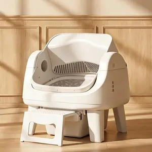 PetPivot AutoScooper 12 Open-Top Self-Cleaning Cat Litter Box – Sealed Waste Drawer, Includes Trash Bags & Entry Step