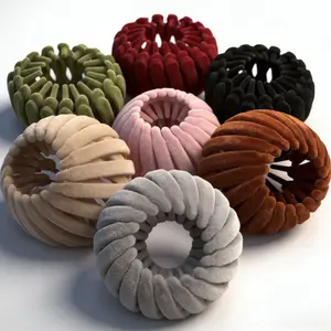 3 pcs Bohemian Style Bird Nest Magic Hair Clips Set, Elegant Hollow-Out Round Plastic Hair Bun Accessories for Women, with Wedding Festival Hair Decor