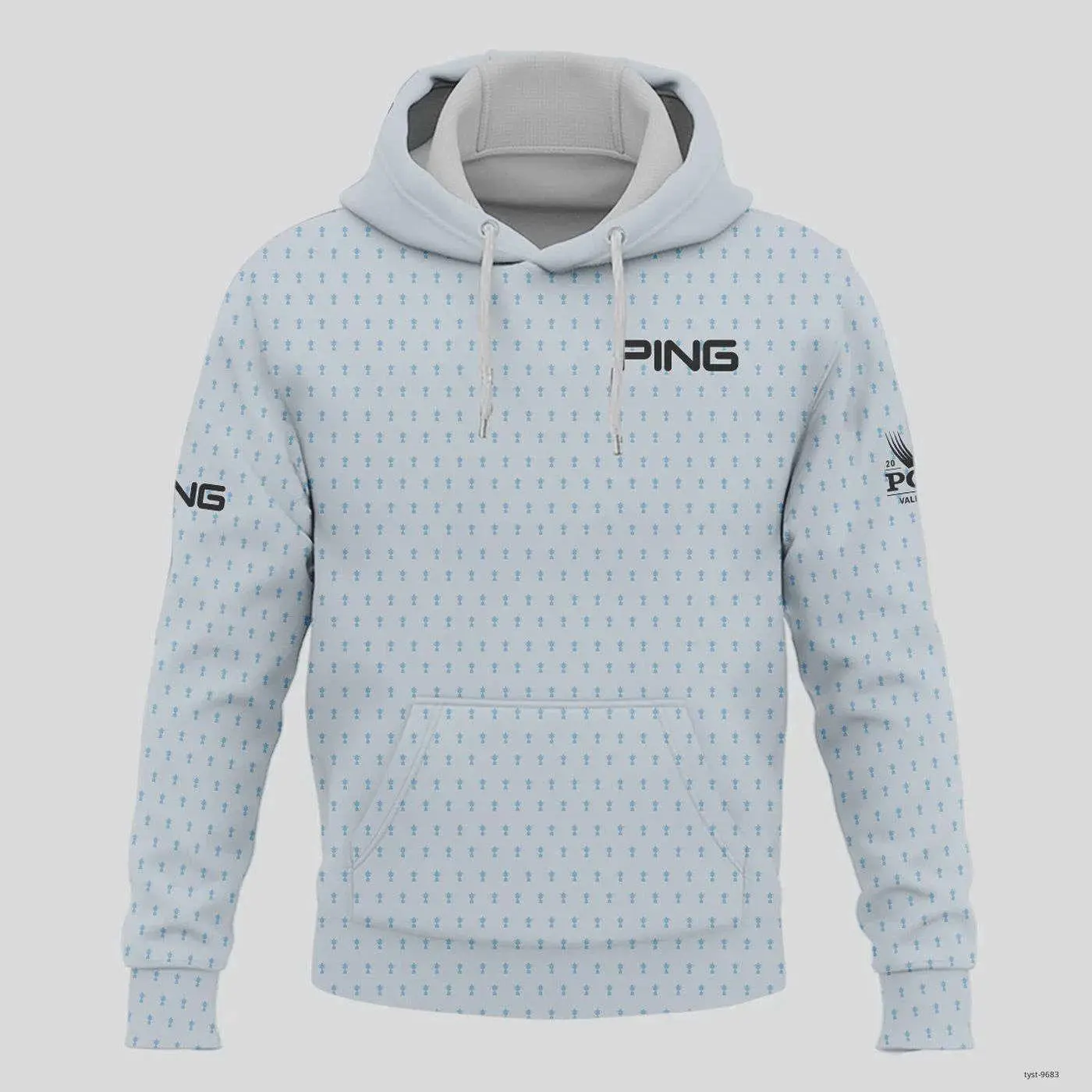 2024 PGA Championship Ping Golf Hoodie Shirt Light Blue Pastel Golf Cup Pattern - Stylish and Comfortable PGA Championship Golf Hoodie Shirt