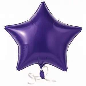 Purple Star Metallic Foil Balloon - 18 Inch