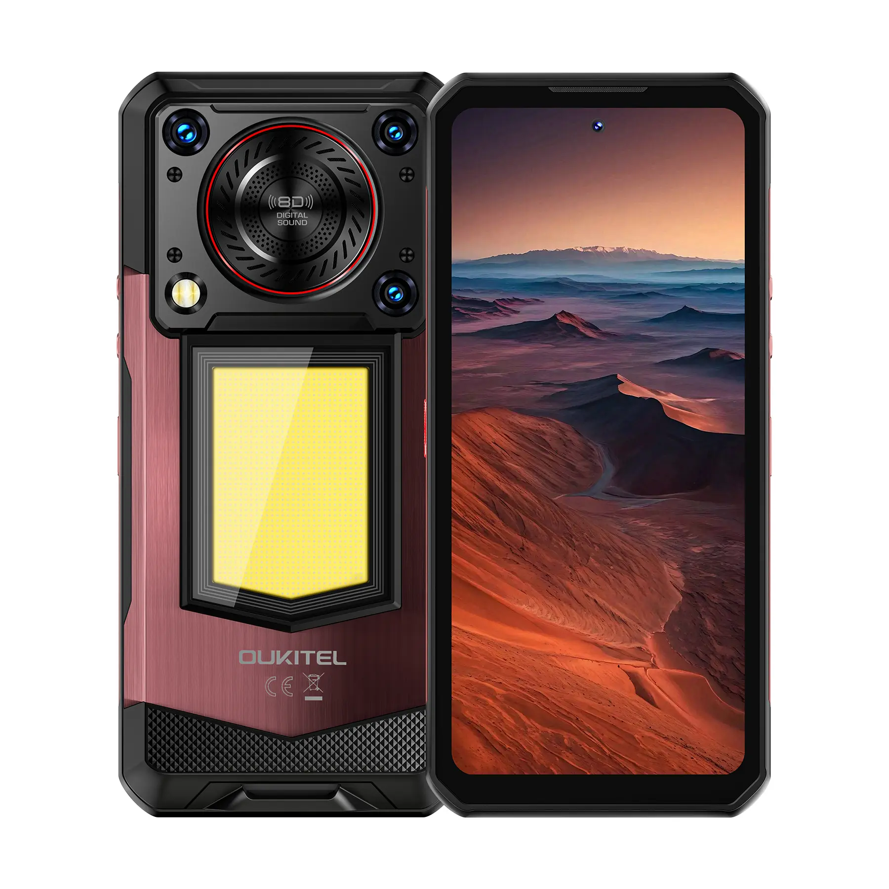 OUKITEL WP56 5G Rugged Cellphone, Android 15.0, Up to 32GB RAM, 256GB ROM, 16000mAh Battery, 45W Fast Charging, 6.8" 120Hz FHD+ Unlocked Mobile Phone for T-Mobile