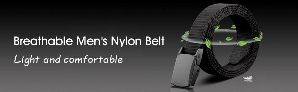 JASGOOD Mens Reversible Nylon-2 In 1 Belt, Ratchet Belt ,Web Casual Belt for Jeans Pants Men Golf Belt