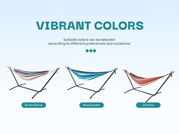 Double Hammock with Space Saving Steel Stand Heavy Duty 2 Person Standing Hammocks 450lb Capacity for Outside Garden Yard with Portable Carrying Bag