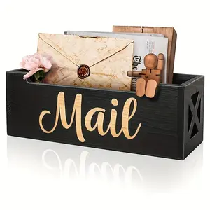 Wooden Mail Organizer, Wall Mounted Or Desktop Organizer, Rustic Mail Organizer for Wall, Office Mail Holder for Desk, Home Organizer