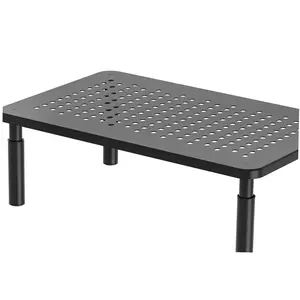 Computer Monitor Stand for Desk, Adjustable Laptop Riser, Desk Monitor Stand Underneath Storage for Office, Home, School Supplies (STT003), 1 Pack, Black