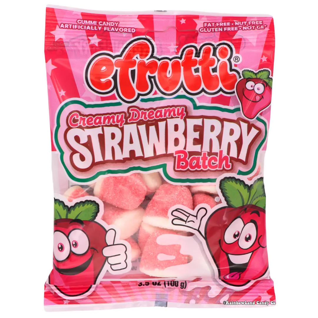 efrutti Creamy Dreamy Strawberry Batch Gummies | 3.5 oz Bag
