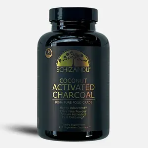Activated Coconut Charcoal Capsules- Supports Gut Health - Vegan, Organic, Non-GMO, No Additives - X-Large Bottle 210 Count