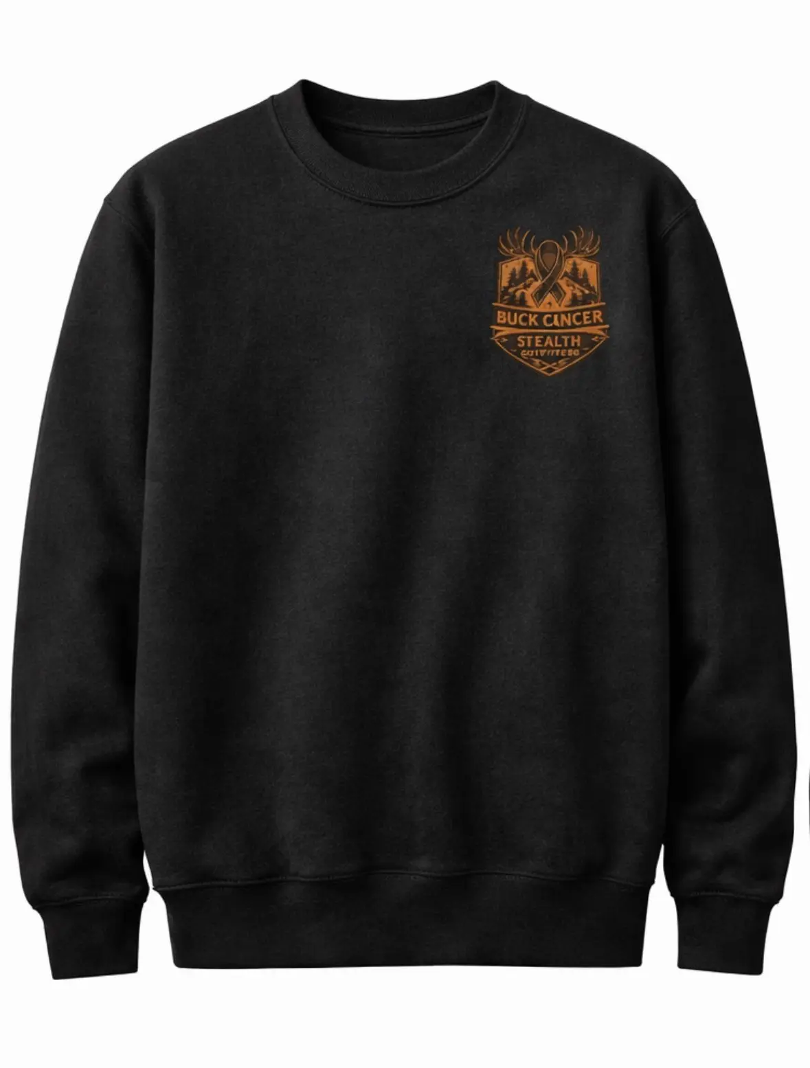 Stealth Outfitters Buck Cancer Black crew neck