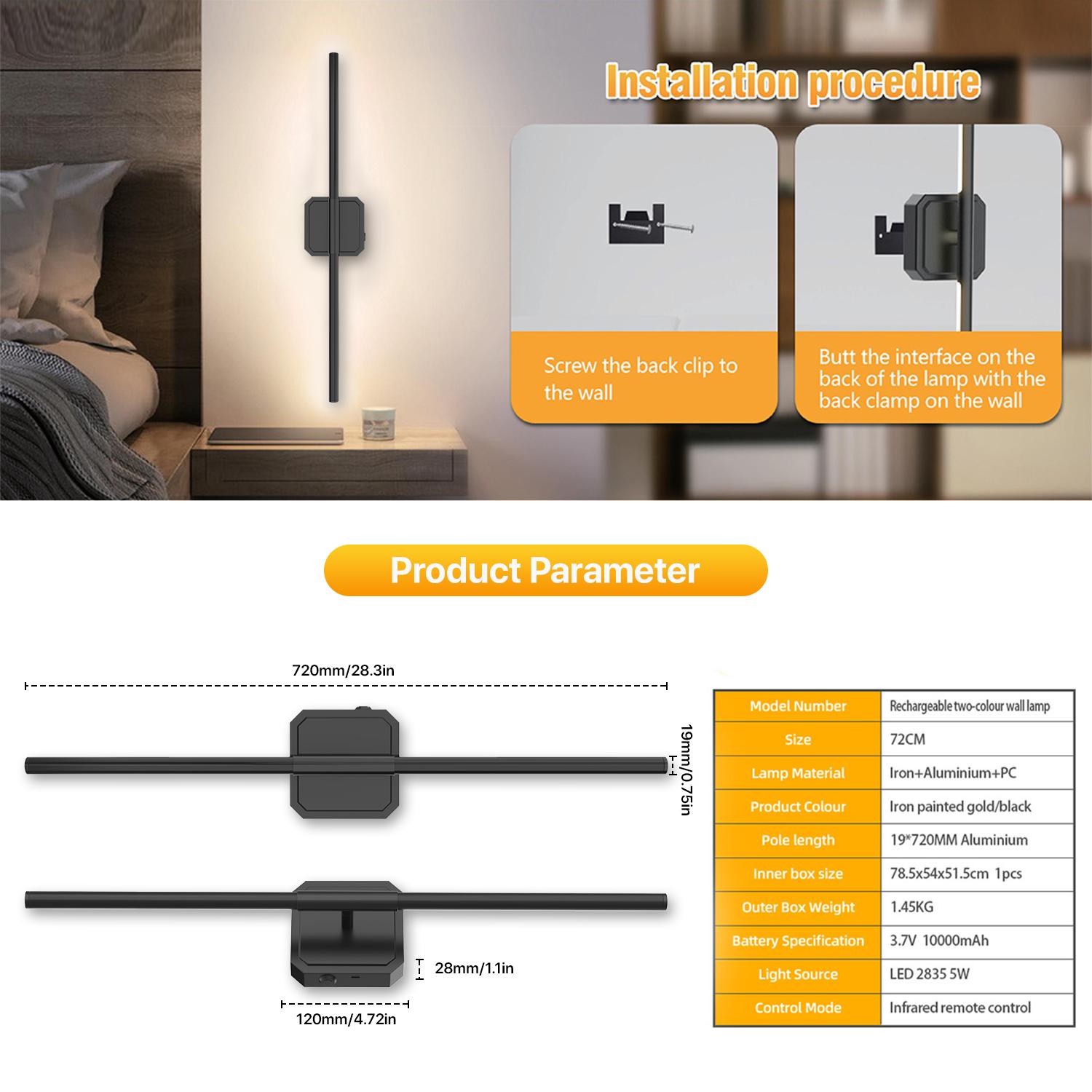 FLOWGO Bedroom Wall Lamps & Sconces With Remote Control, Dimmable Wall Sconces Set Of Two, Led Wall Mounted Light, 10000mAh Battery Operated Wall Sconce, Rechargeable Wall Lamp, 350°Rotate, 3000K-6000K, For Bedroom, Living Room, Hallway FLOWGO Bedroom Wall Lamps & Sconces With Remote Control, Dimmable Wall Sconces Set Of Two, Led Wall Mounted Light, 10000mAh Battery Operated Wall Sconce, Rechargeable Wall Lamp, 350°Rotate, 3000K-6000K, For Bedroom, Living Room, Hallway