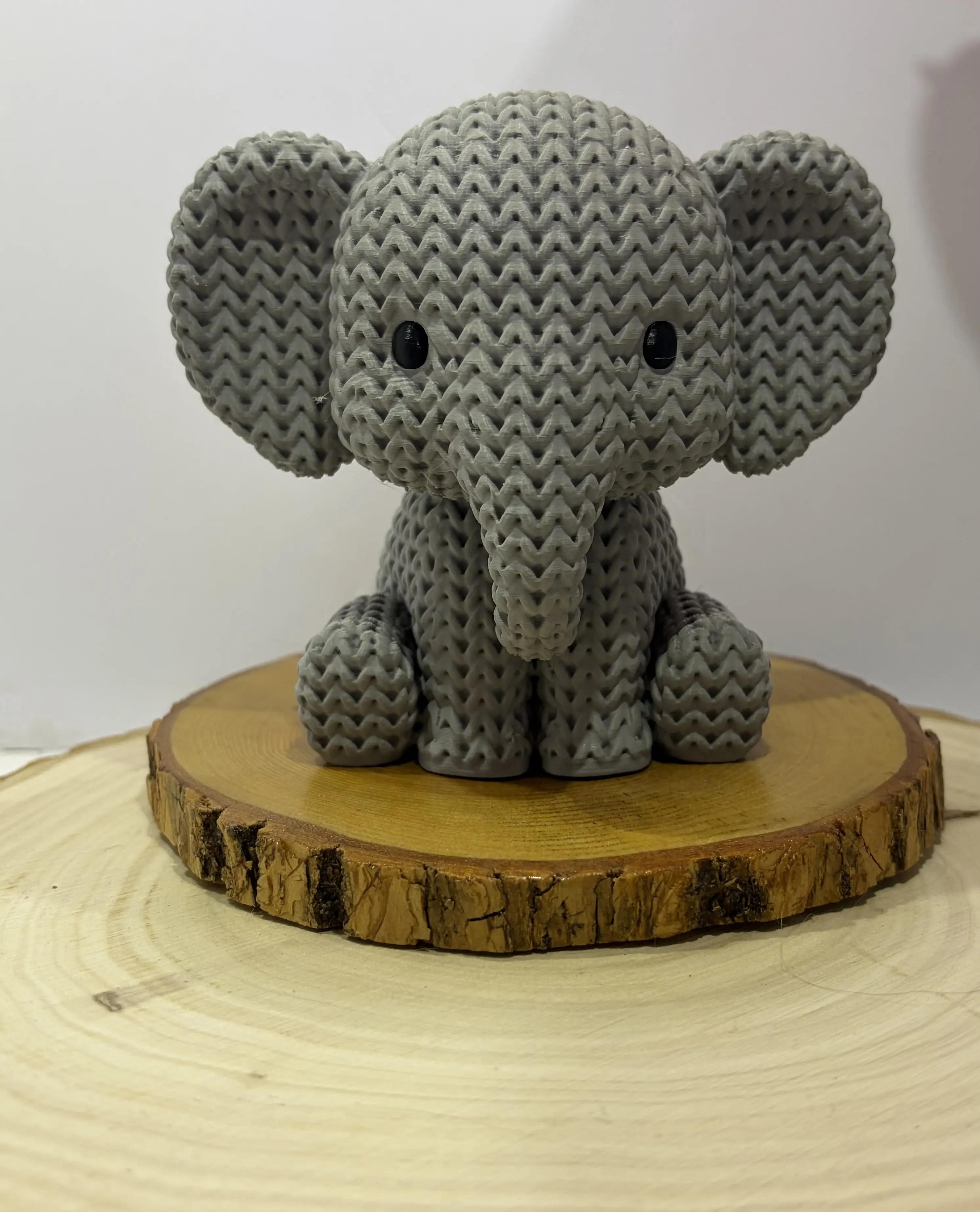 3D Printed Knitted Animal Figurine – Cute Crochet Style Desk Decor