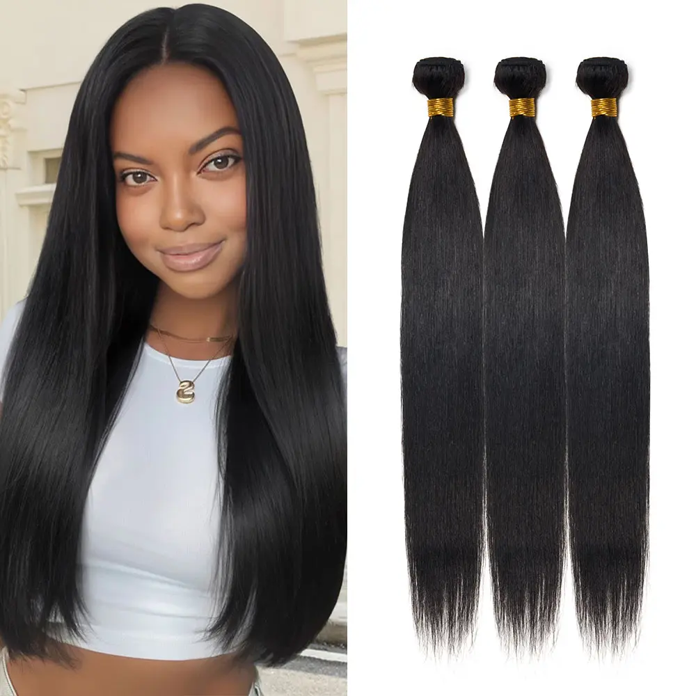 RAGMZZE 10-30 Inch Straight of Body Wave of Deep Wave of Kinky Straight Hair Bundles, 100% Unprocessed Vietnamese Virgin Human Hair Extensions, Raw Hair Quick Weave Extensions, Natural Black, Shiny Hair Bundles, 12A Human Hair Bundles luxury deep
