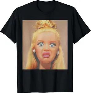 Funny Disgusting Doll face Meme Hilarious Sarcastic T-Shirt