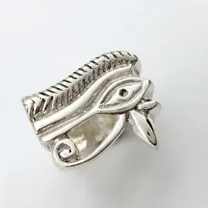 Egyptian Eye of Horus Ring - 85% Silver Statement Ring Made in Cairo Egypt Authentic Craftsmanship