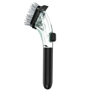 Soap Dispensing Dish Brush, Dish Scrubber with Built-In Soap Dispenser for Kitchen Cleaning, Dish Wand for Dishes, Pots, Pans & Sink