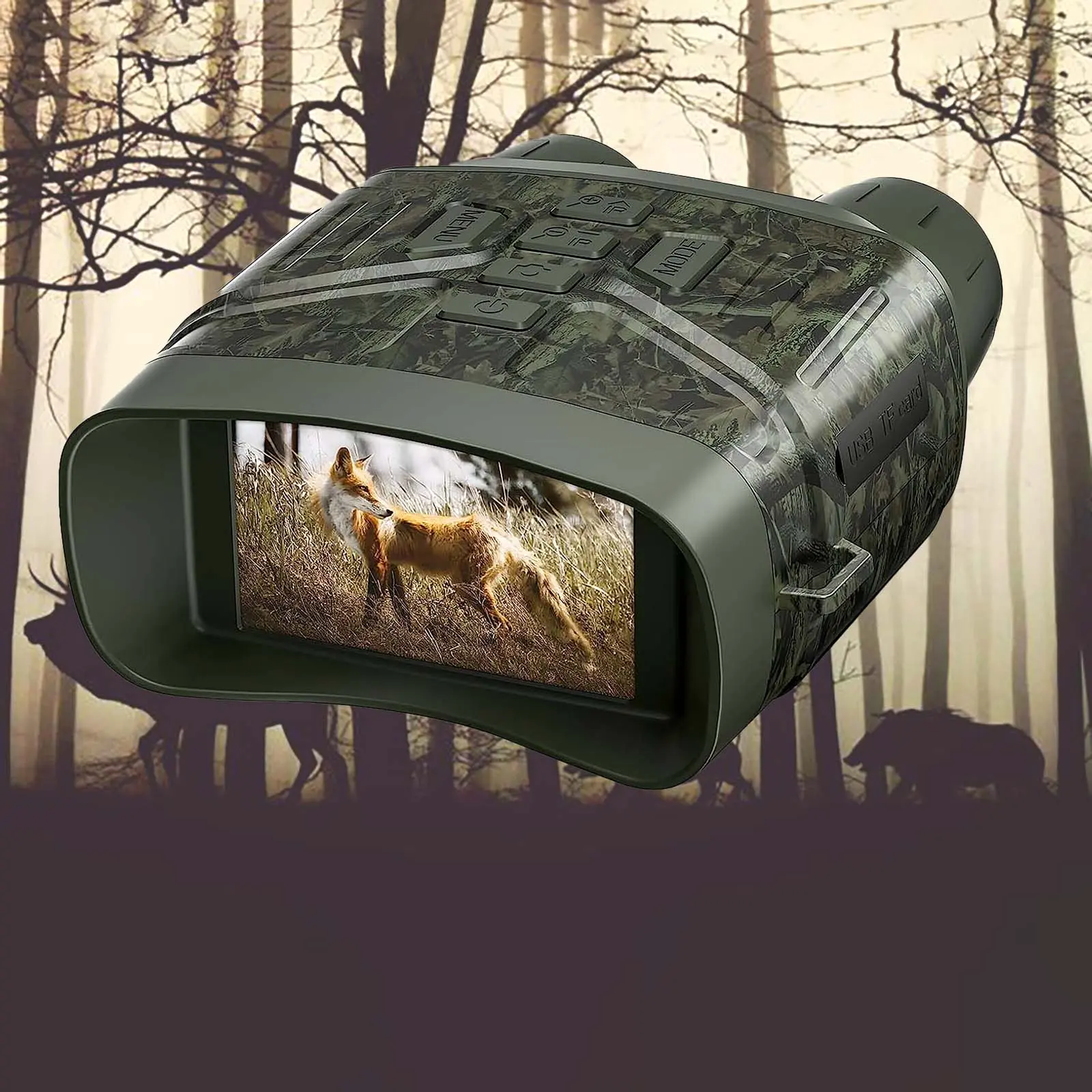 4K Digital Night Vision Binoculars with Infrared Technology, HD Video Recording, 8X Zoom, Rechargeable for Camping, Wildlife Watching & Outdoor Adventure