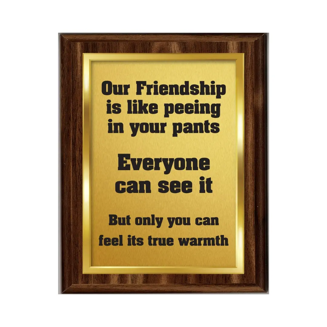 LEMONSODA Engraving Friendship Plaques (Friendship Pee, Gold)