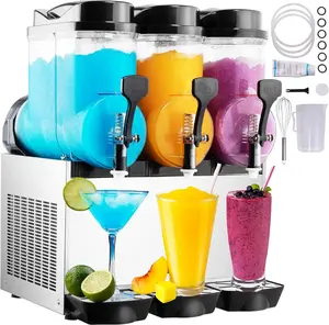 TECSPACE Slushy Machine 3 Tanks 12 Gallons, Commercial Slushy Machine 1100 W, 45L Slushy Maker for Margarita, Cocktail, Wine, Daiquiri mini  blender  serena  neel viral  ice  machine Mini Non-Stick Donut Maker electric  juicer immersion  blender