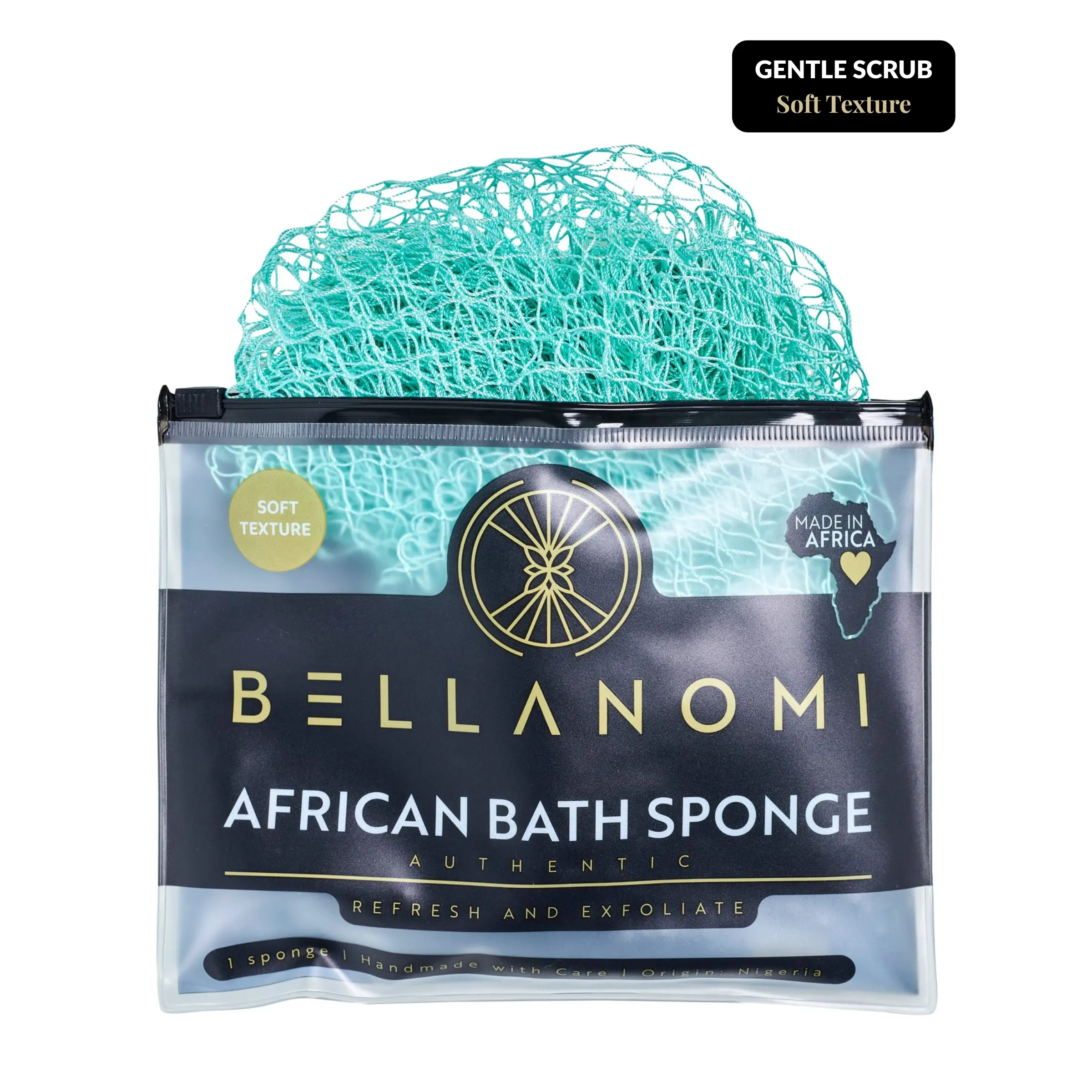 African Exfoliating Net Sponge Authentic Ethically Sourced from Nigeria for Sensitive Skin