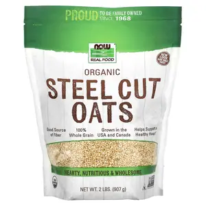 NOW Foods Real Food, Organic Steel Cut Oats, 2 lbs (907 g)