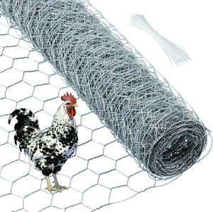 Galvanized Chicken Wire Roll 16in*82ft Hexagonal Chicken Wire Mesh for Garden Fence, Rabbit Fence, Chicken Coop, Floral Arrangements & DIY Crafts