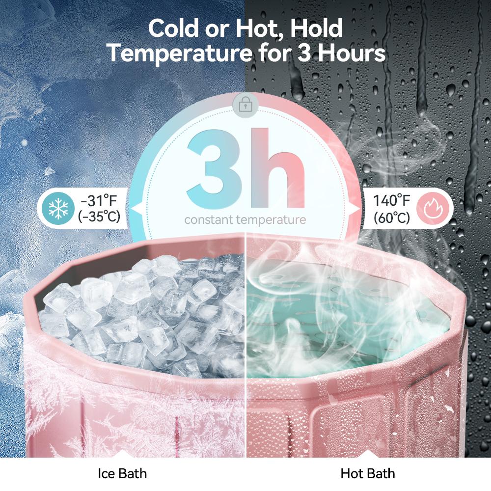 Portable Ice Bath Tub, Foldable Bathtub for Fast Muscle Recovery, Home Outdoors Gyms, Quick Opening without Installation, No Water Leakage, Ice/Hot Universal soaker tub, Large Size 77 Gal Portable Ice Bath Tub, Foldable Bathtub for Fast Muscle Recovery, Home Outdoors Gyms, Quick Opening without Installation, No Water Leakage, Ice/Hot Universal soaker tub, Large Size 77 Gal